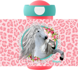 Mepal drinkbeker White Horse Pink