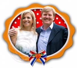 Strijkapplicatie Willem-Alexander en Maxima