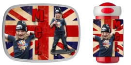 NIEUW!! Set broodtrommel en drinkbeker British Flag met foto en naam