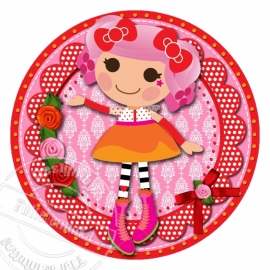 Strijkapplicatie Lalaloopsy red/pink