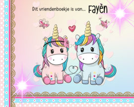 Vriendenboekje Unicorn Sweet met naam (en evt foto)