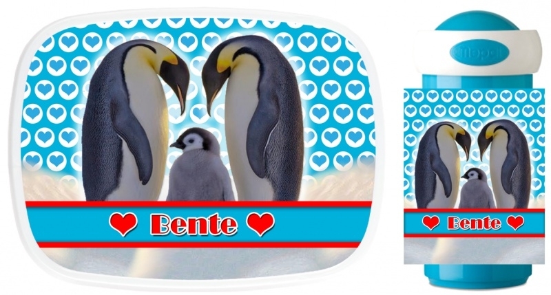 Set broodtrommel en beker Pinguins Bente