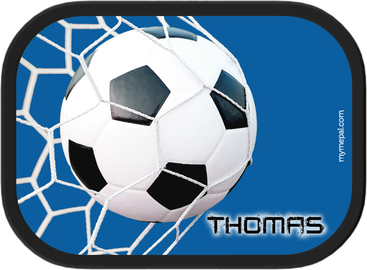 Broodtrommel Voetbal Goal! blauw | Ontwerpen Mepal / broodtrommels en bekers, voor de jongens | tutteleminka