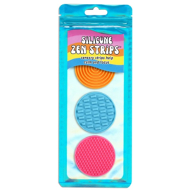 Siliconen Zen Strips - Fidget Stickers, set van 3 cirkels Textured