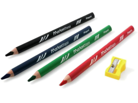 Maped whiteboardpotloden, set van 4 met puntenslijper