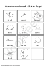 Spellingkleurplaten - Blok 4 - de geit (PDF-bestand)