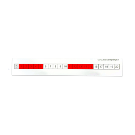 Getallenlijn 0-20, sticker (inclusief 0)