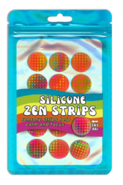 Siliconen Zen Strips - Fidget Stickers, set van 15 mini cirkels Hairy