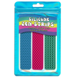 Siliconen Zen Strips - Fidget Stickers, set van 3 strips Textured