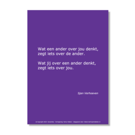 A2 Poster: Citaat van Sjan Verhoeven