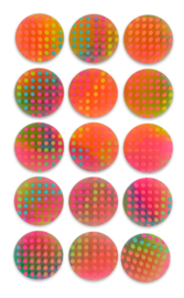 Siliconen Zen Strips - Fidget Stickers, set van 15 mini cirkels Hairy