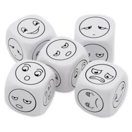 TimeTex Emotiedobbelstenen, set van 5 stuks