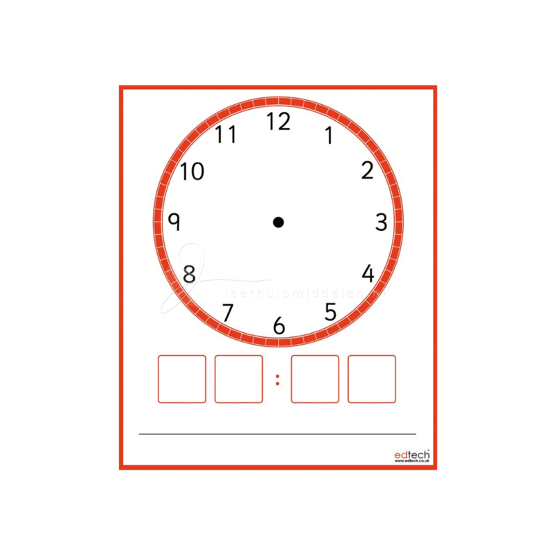 Passend inrichting klep Oefenklok, whiteboard | Rekenen | Leerhulpmiddelen.nl