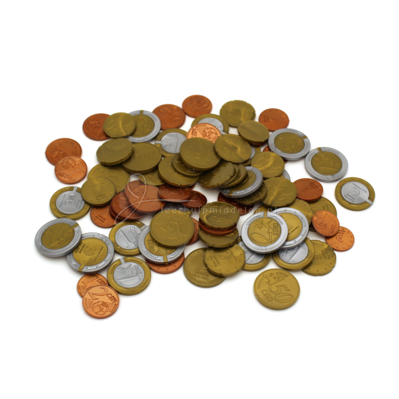 Euromunten speelgeld, set van 80