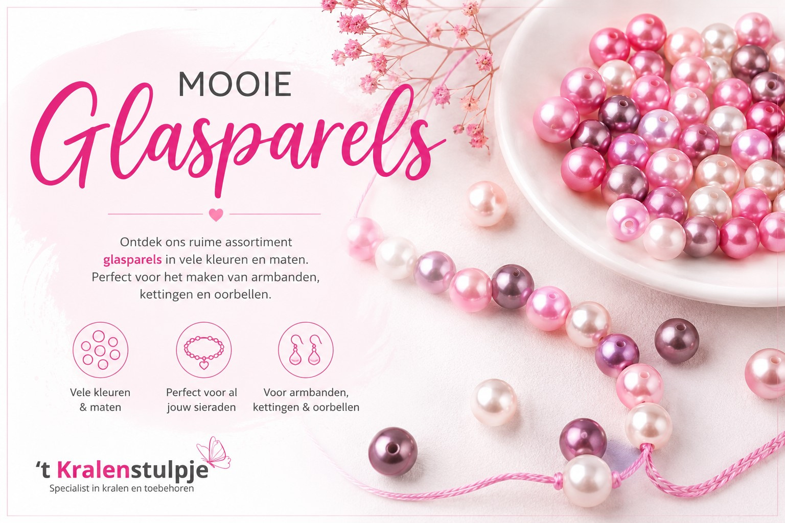 Hoe u de mooiste sieraden maakt met glasparels