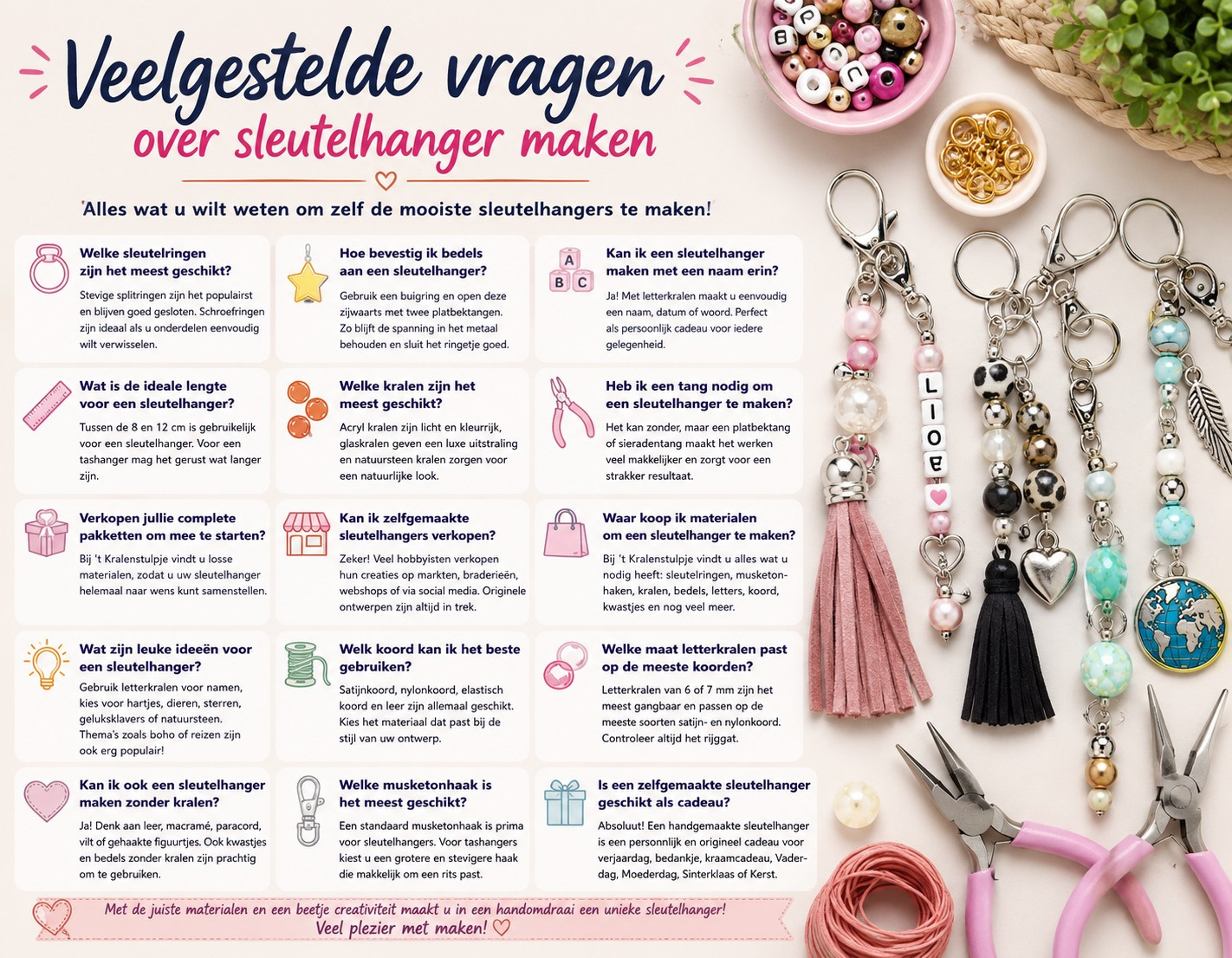 Veelgestelde vragen over zelf een sleutelhanger maken