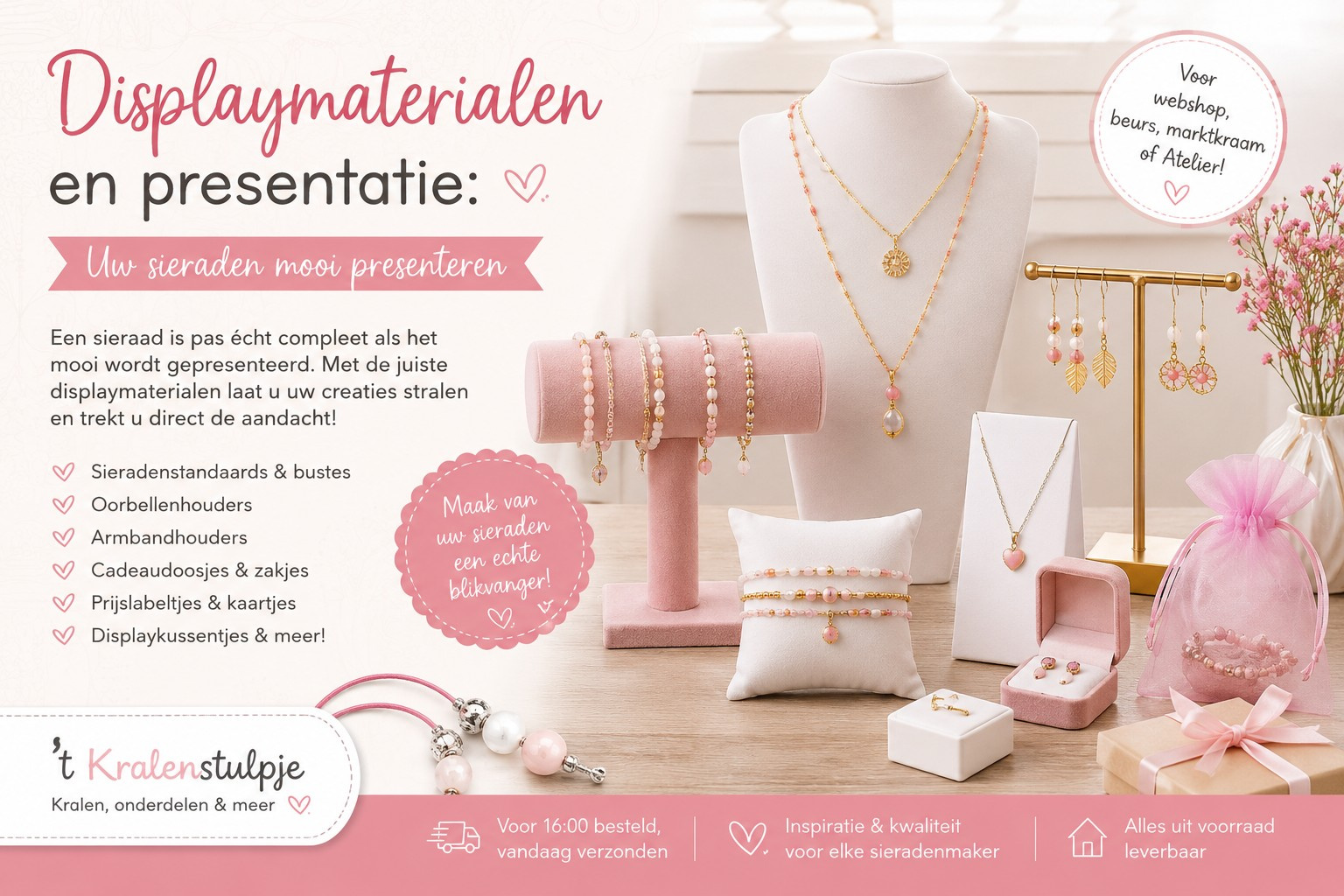 Displaymaterialen en presentatie: Uw sieraden mooi presenteren