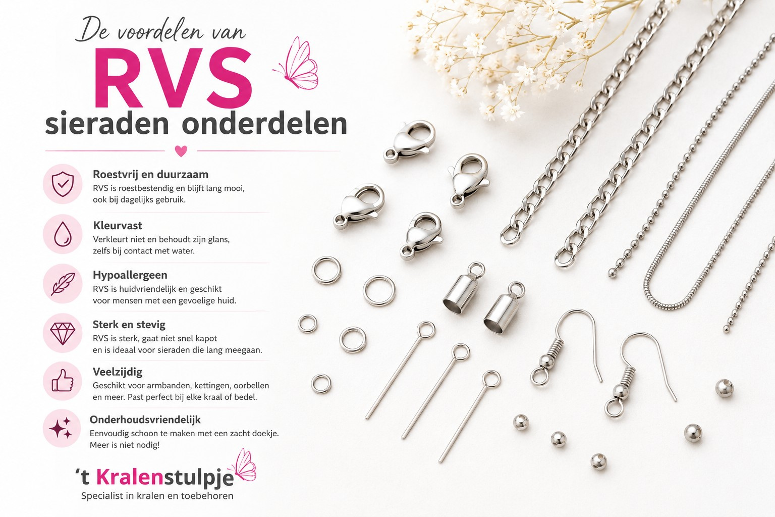 De voordelen van RVS sieraden onderdelen