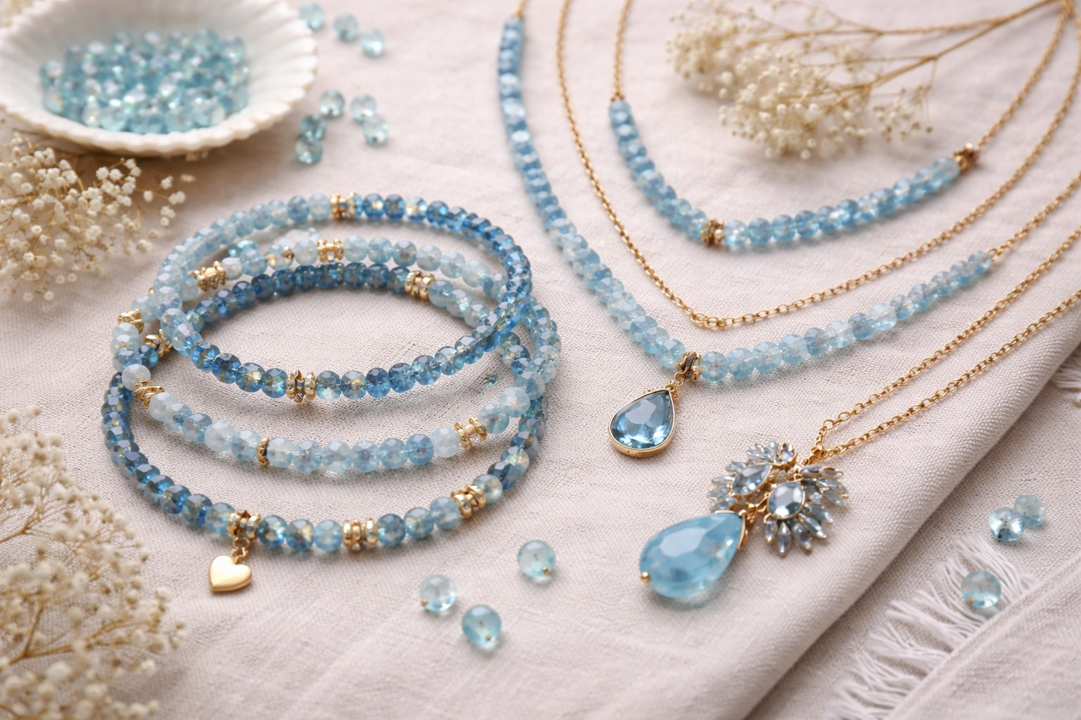 Maak prachtige sieraden met blauwe edelstenen