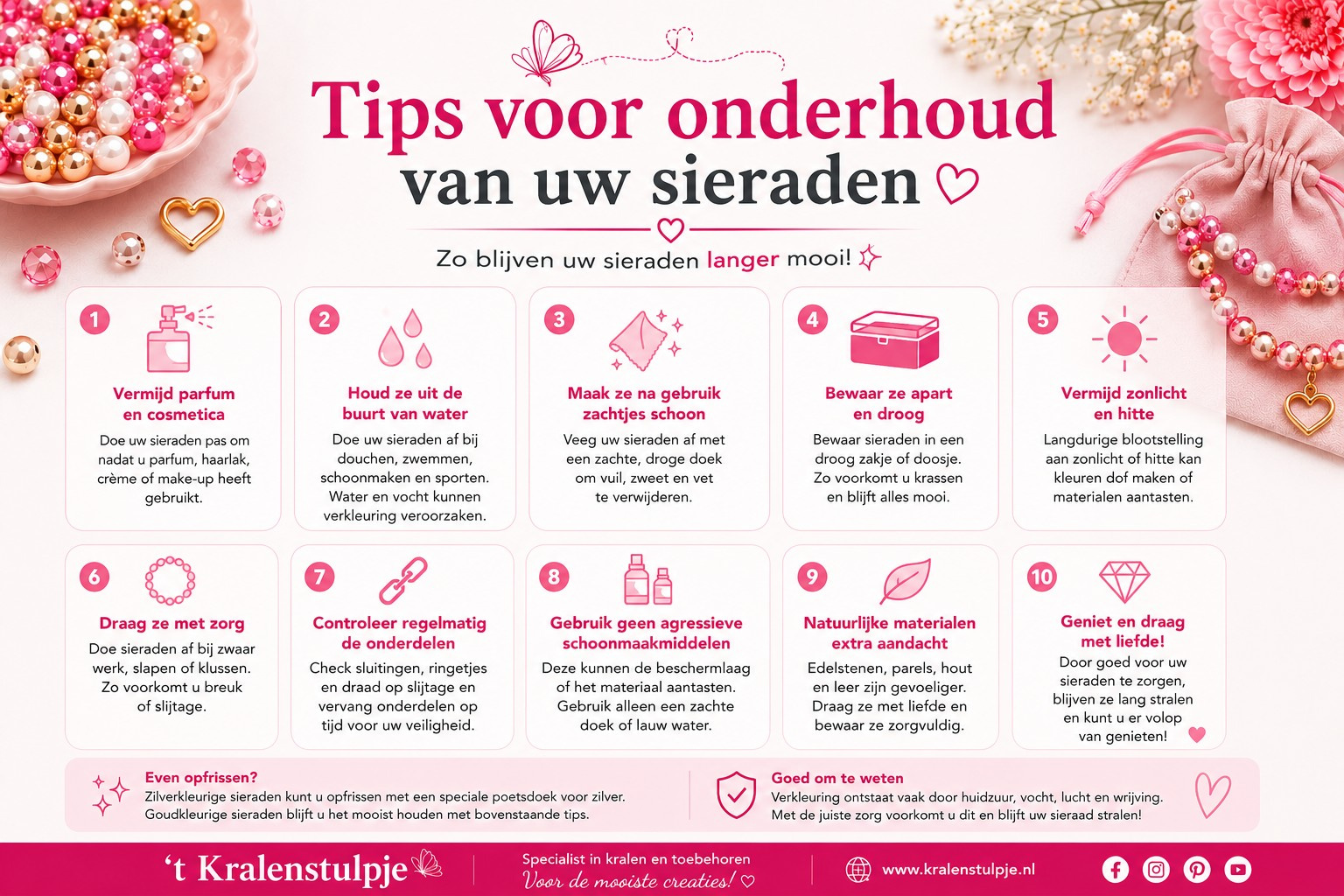 Tips voor onderhoud sieraden