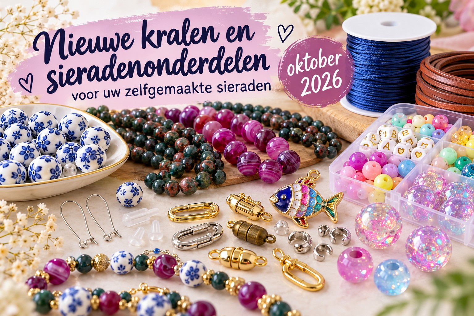 Nieuwe kralen en sieradenonderdelen voor uw zelfgemaakte sieraden – oktober 2026