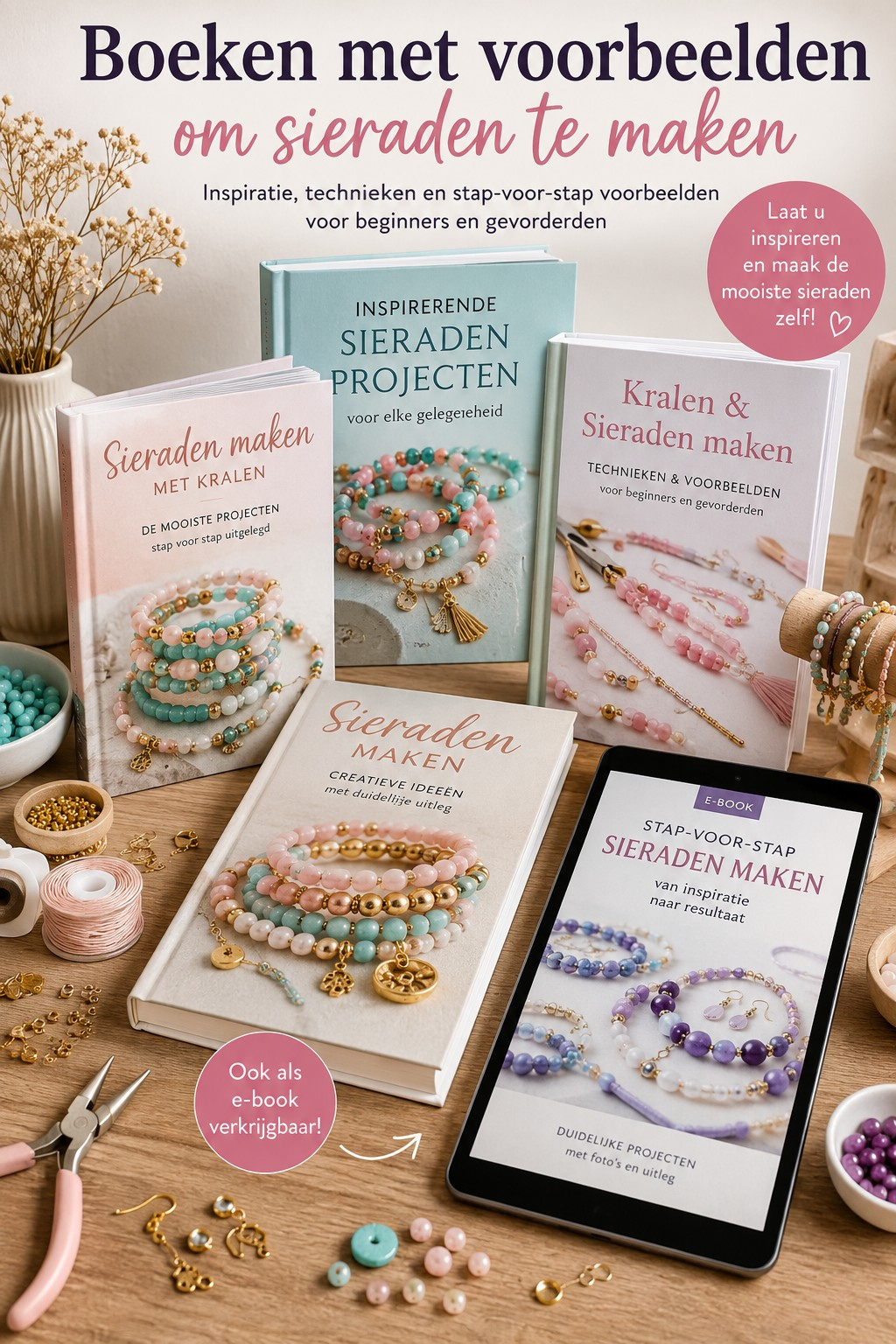 Boeken met voorbeelden om sieraden te maken
