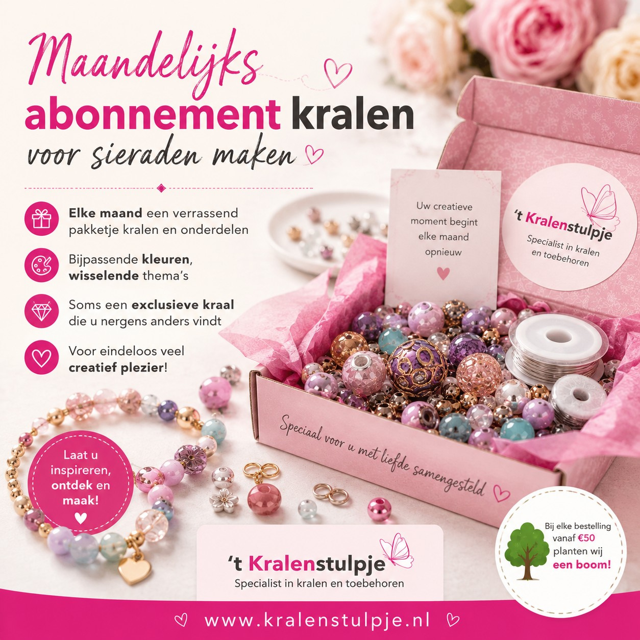 Maandelijks abonnement kralen voor sieraden maken