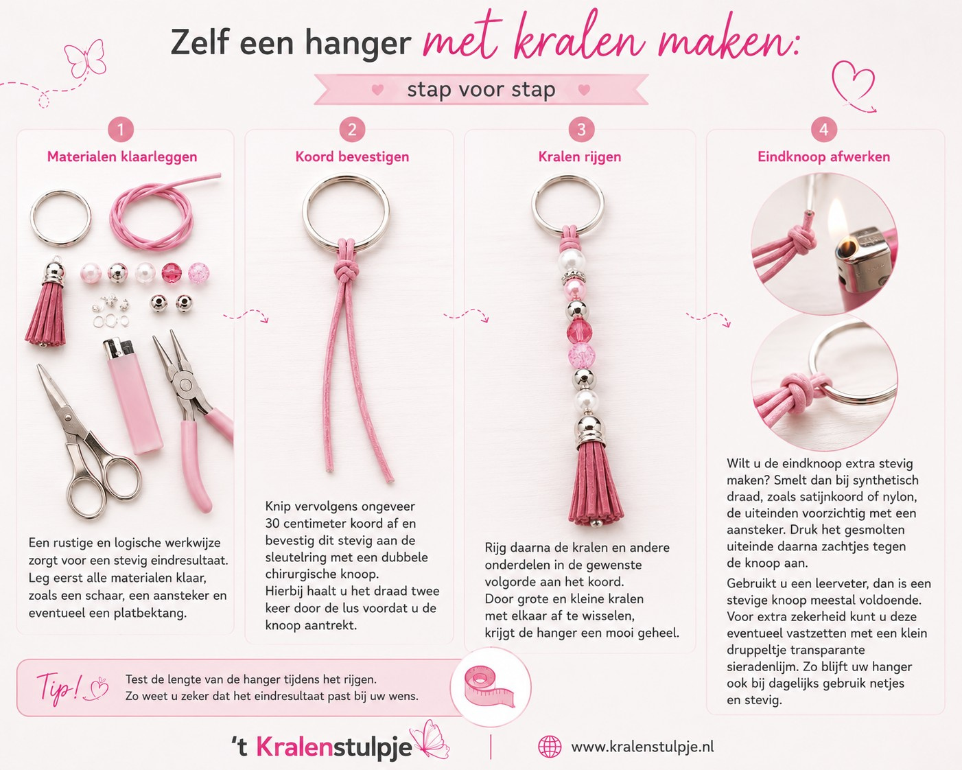 Zelf een hanger met kralen maken: stap voor stap