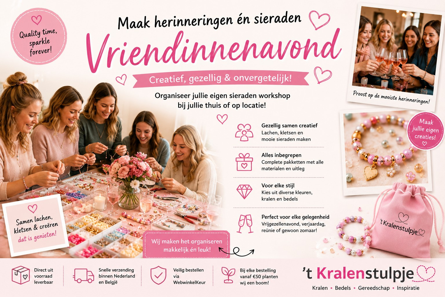 Vriendinnenavond sieraden maken