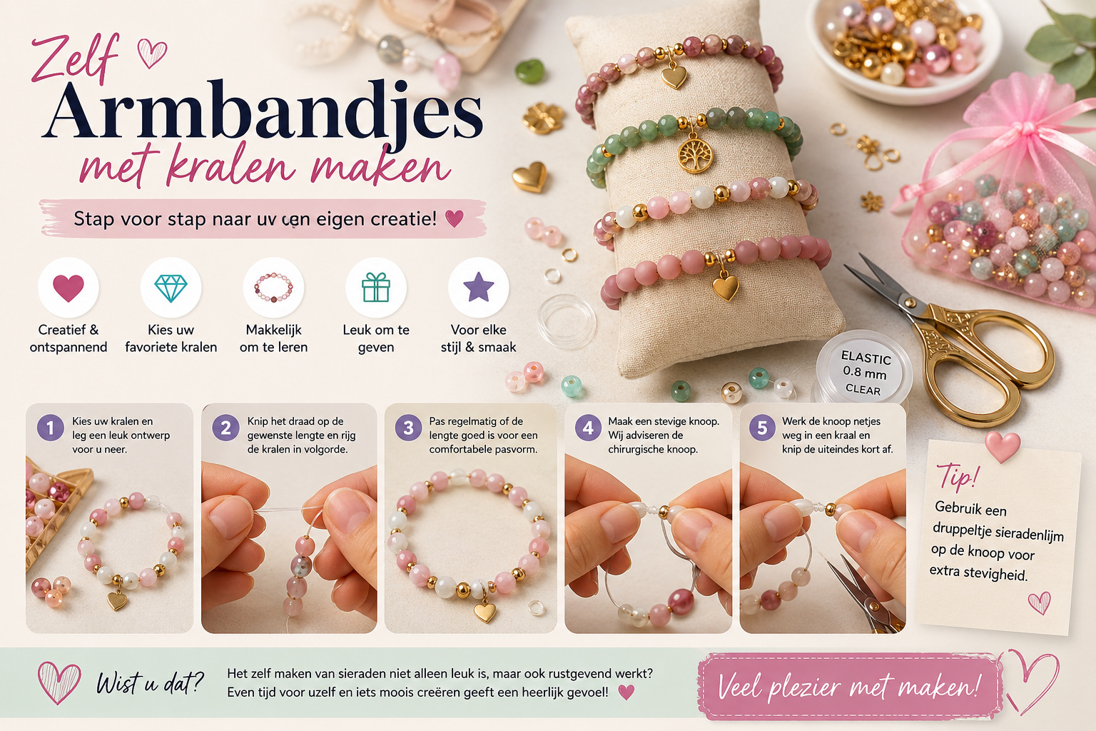 Kralen armbandjes zelf maken - Tutorials van 't Kralenstulpje