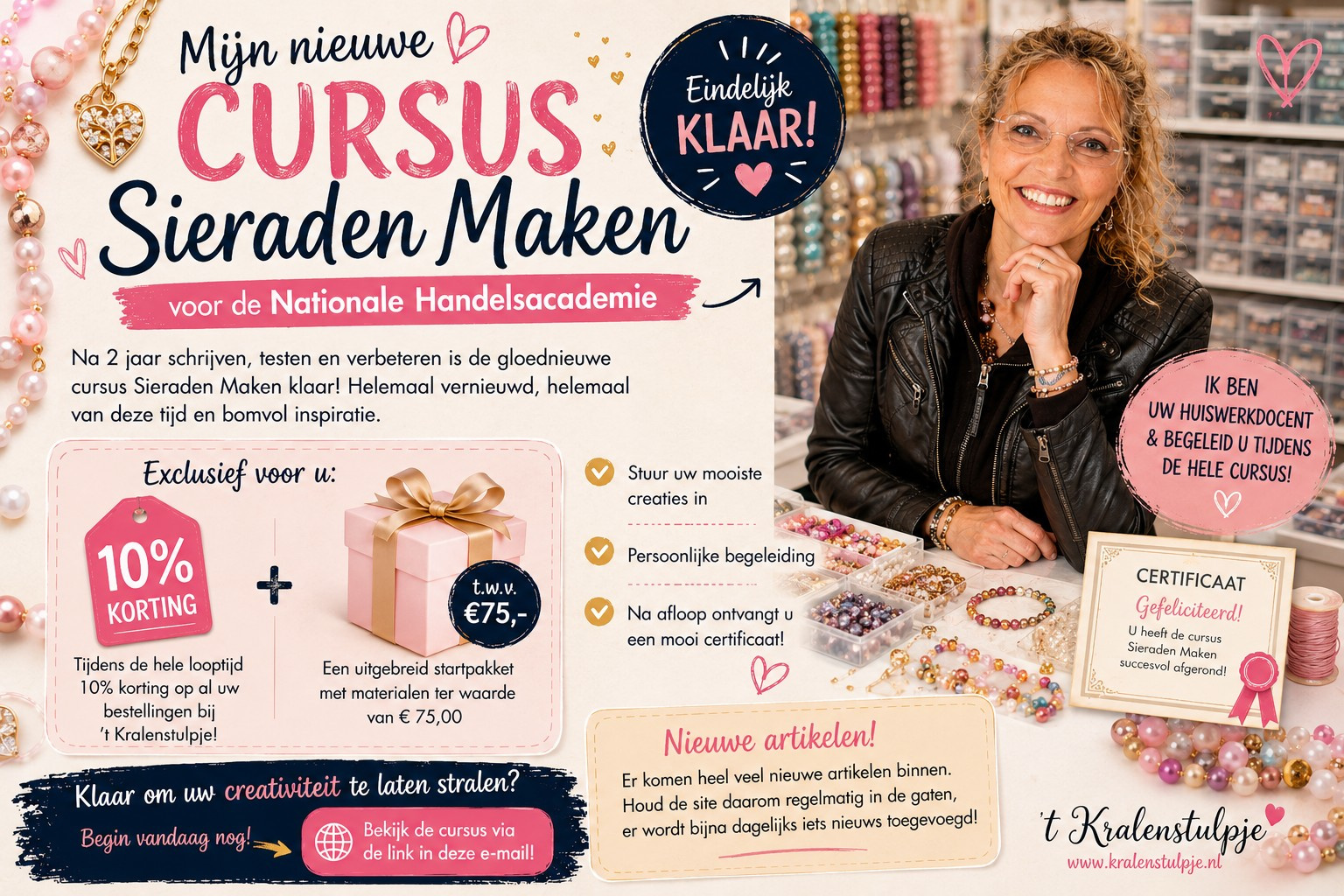 Esther de Jonge Docent bij NHA Cursus sieraden maken
