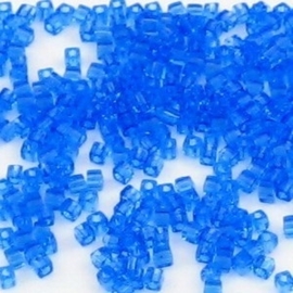 10 gram Kubus 1,8 mm Miyuki Sapphire Blue Transparant
