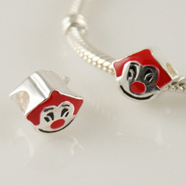 Clown 925 Sterling Zilver met emaille