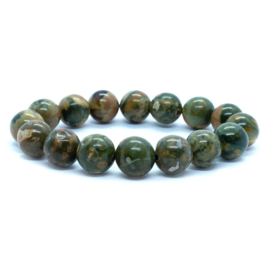 10 x  edelsteen kraal van Rhyolite Jasper 12mm gat: 1mm