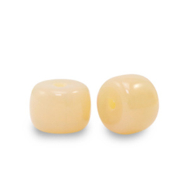 20 x rondellen glaskralen Yellow  Peach 6mm