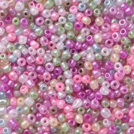 20 gram rocailles Ceylon Seed Beads 6/0 4mm gat: 1,5mm Ceylon mix