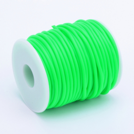 100 cm hol Rubber DQ koord 3mm gat: 1,5 mm Lime