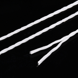 1 rol Waxkoord katoen 0,5 mm – 20 meter – wit