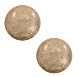 10 x Polaris Cabochon 7mm Jais colonial brown