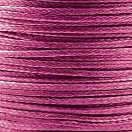 2 meter Waxkoord 1.0 mm Grape Pink