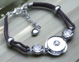 Schitterende armband voor drukkers drukknopen met kristal strass
