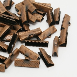10 x veterklem 20 x 8mm rood koper kleur