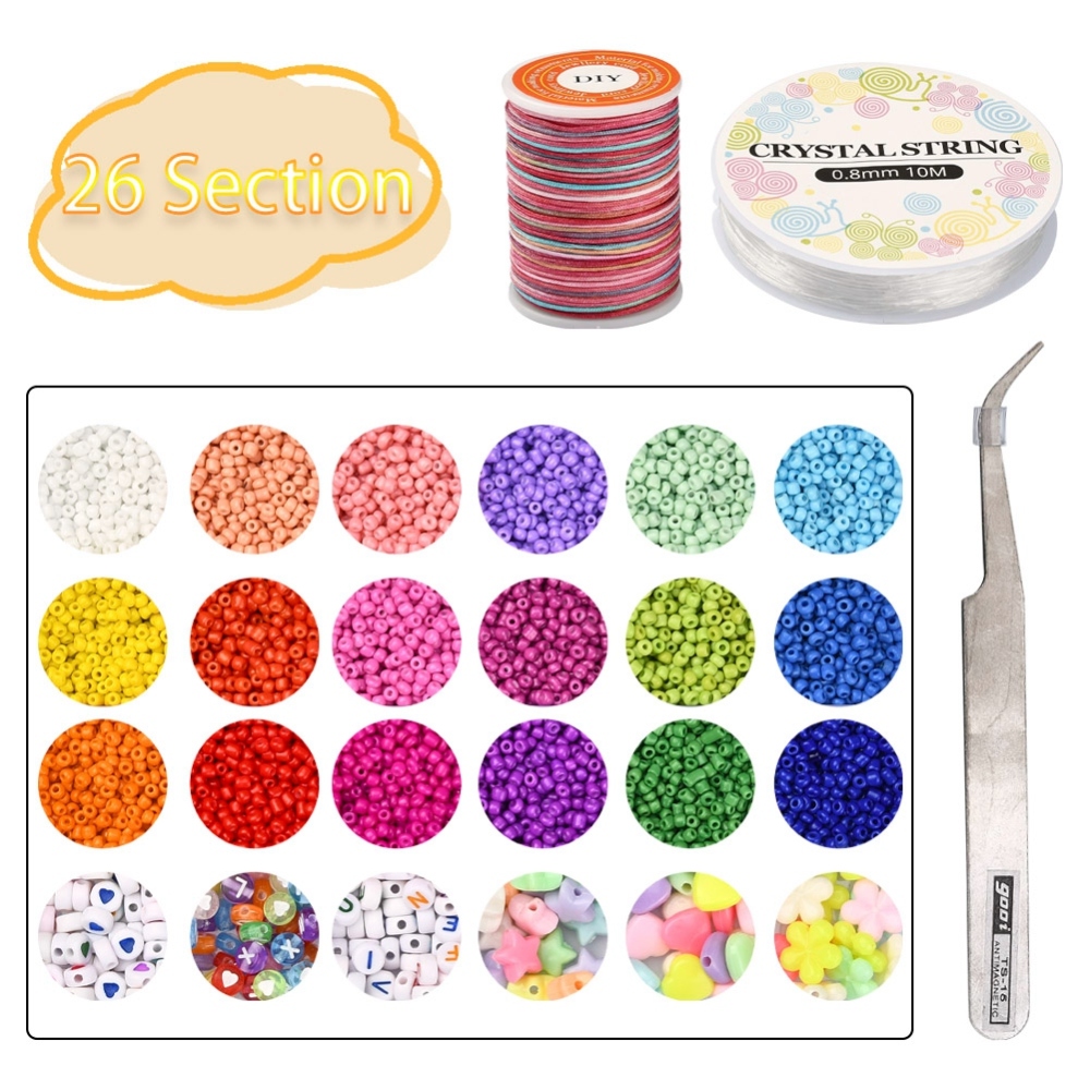 1 x DIY armbandjes maken set  – regenboogmix