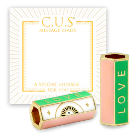 1 x C.U.S® Sieraden message beads "love" Goud