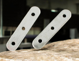 6 x afstandhouder verdelers 21 x 7,5 mm verzilverd