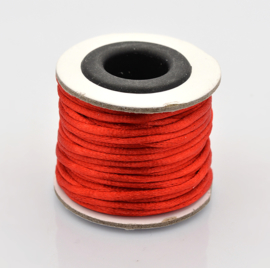 Rol met 10 meter Nylon  satijn koord Marcramé koord 2mm kleur Red