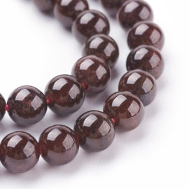10 x  Edelsteen kraal van Garnet 6mm gat: 0,8mm