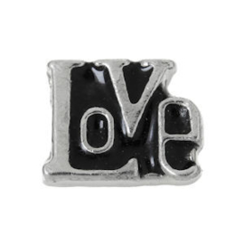 2 x Floating Charms Love Letters Antiek Zilver 7×5 mm ♥