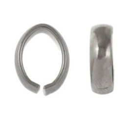 5 x  Stainless Steel bails (13 x 10 mm) Antiek Zilver (op is op)