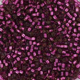 c.a. 5 gram Miyuki delica's 11/0 -  Silverlined Raspberry Dyed